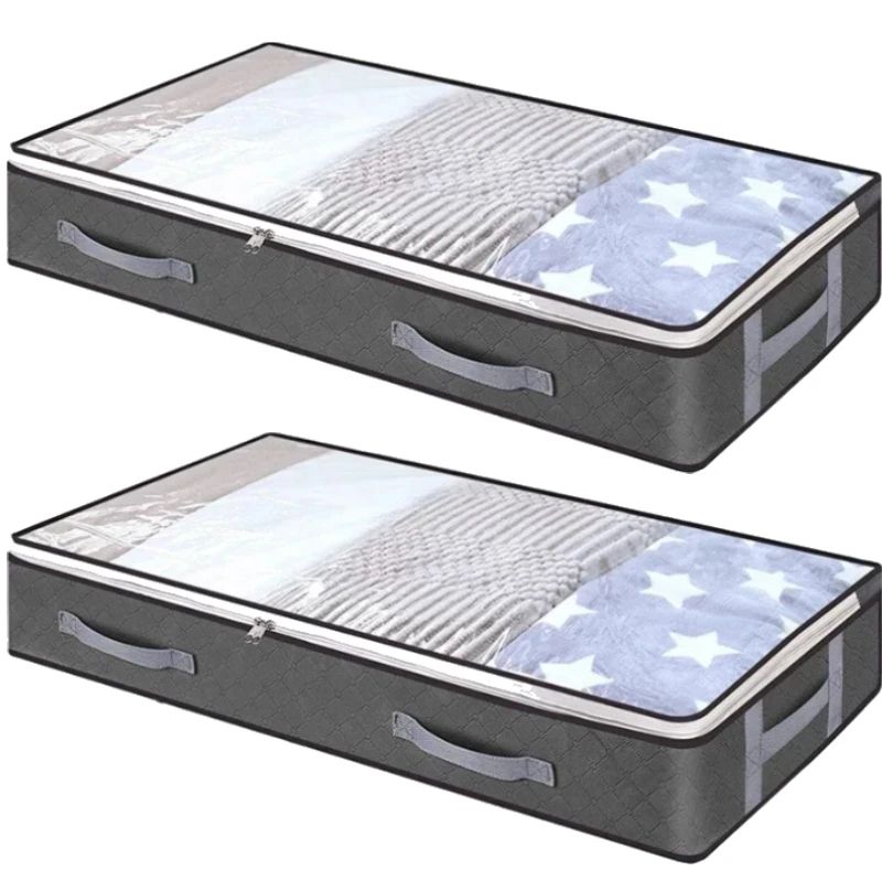 Ultra Space Under Bed Storage Bags Large Capacity Foldable Quilt Clothes Organizer Dustproof Ward