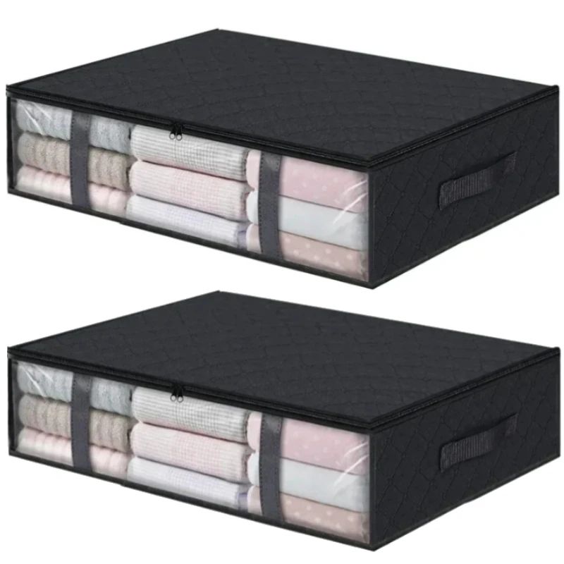 Ultra Space Under Bed Storage Bags Large Capacity Foldable Quilt Clothes Organizer Dustproof Ward