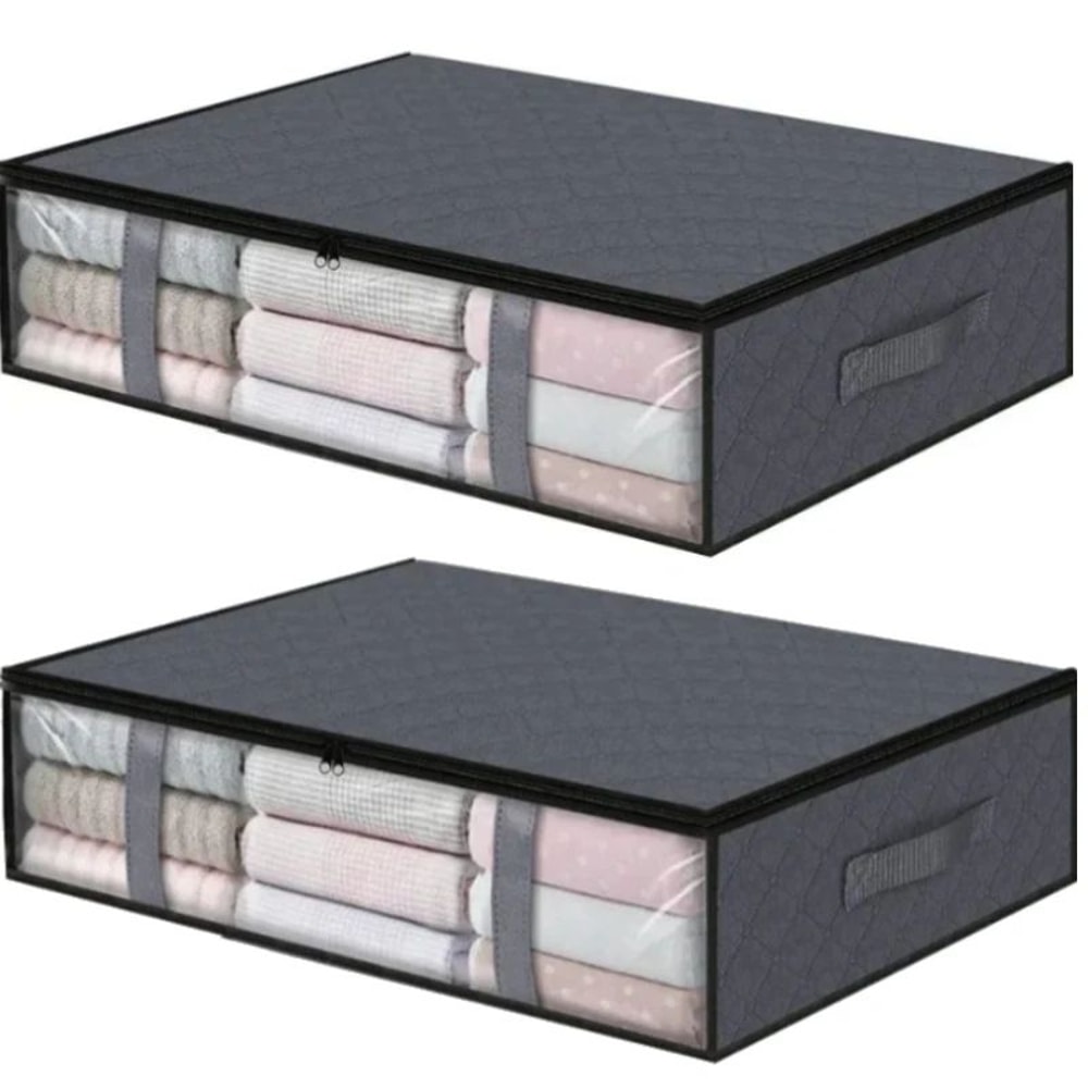 Ultra Space Under Bed Storage Bags Large Capacity Foldable Quilt Clothes Organizer Dustproof Ward
