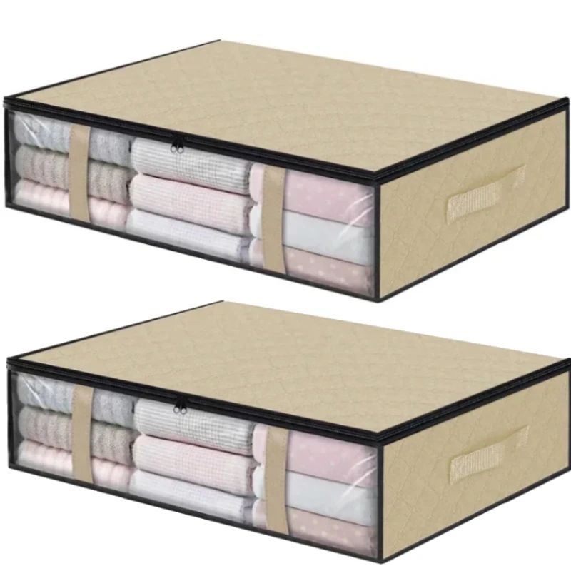 Ultra Space Under Bed Storage Bags Large Capacity Foldable Quilt Clothes Organizer Dustproof Ward