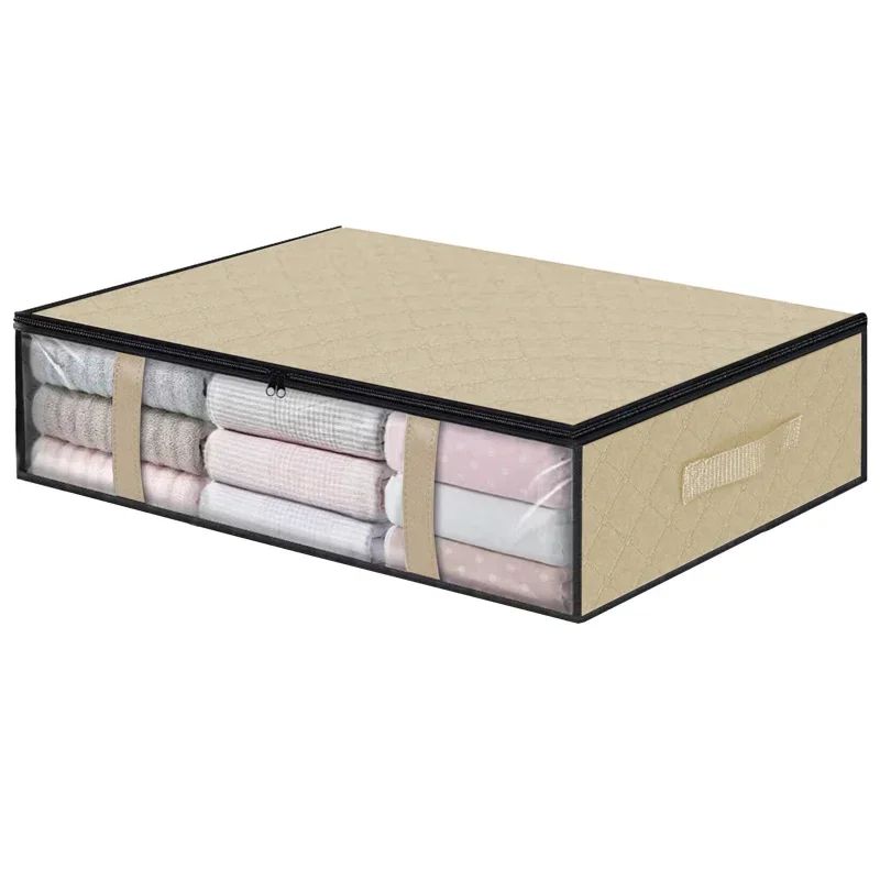 Ultra Space Under Bed Storage Bags Large Capacity Foldable Quilt Clothes Organizer Dustproof Ward