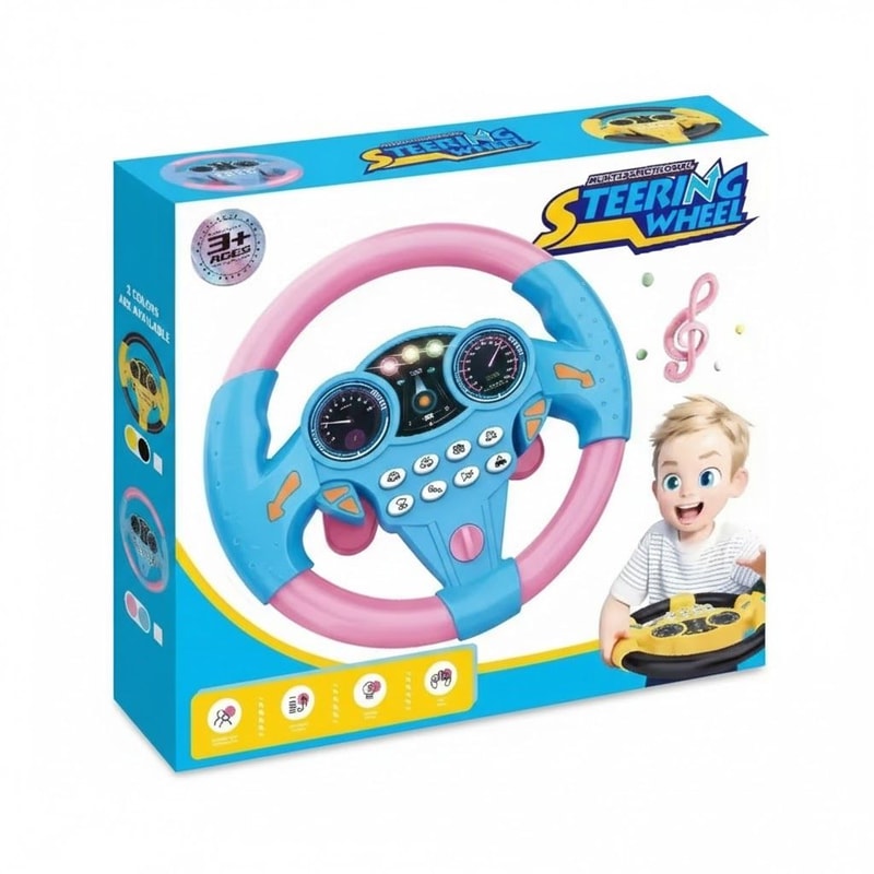Infant Musical Steering Wheel Toy For Stroller Car LightUp Early Learning Driving Toy With Sounds 10
