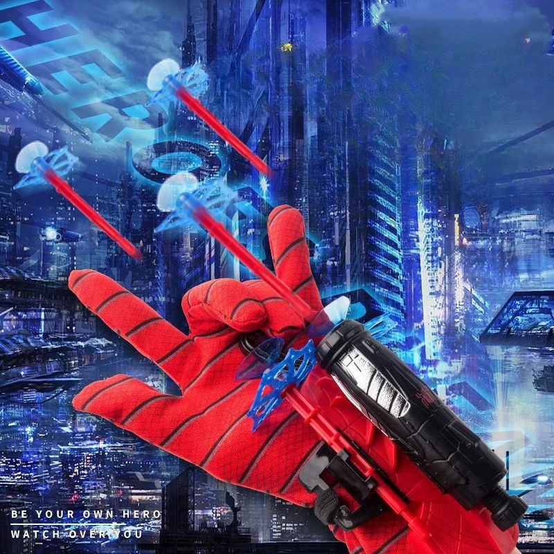 Anime Hero Action Figure Wrist Launcher Glove Set Kids Role Play Toy With Collectible Figures Bat 3