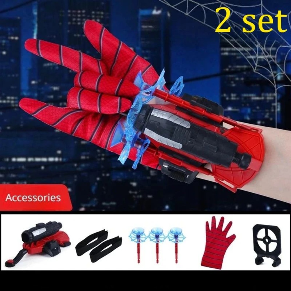 Anime Hero Action Figure Wrist Launcher Glove Set Kids Role Play Toy With Collectible Figures Bat 9