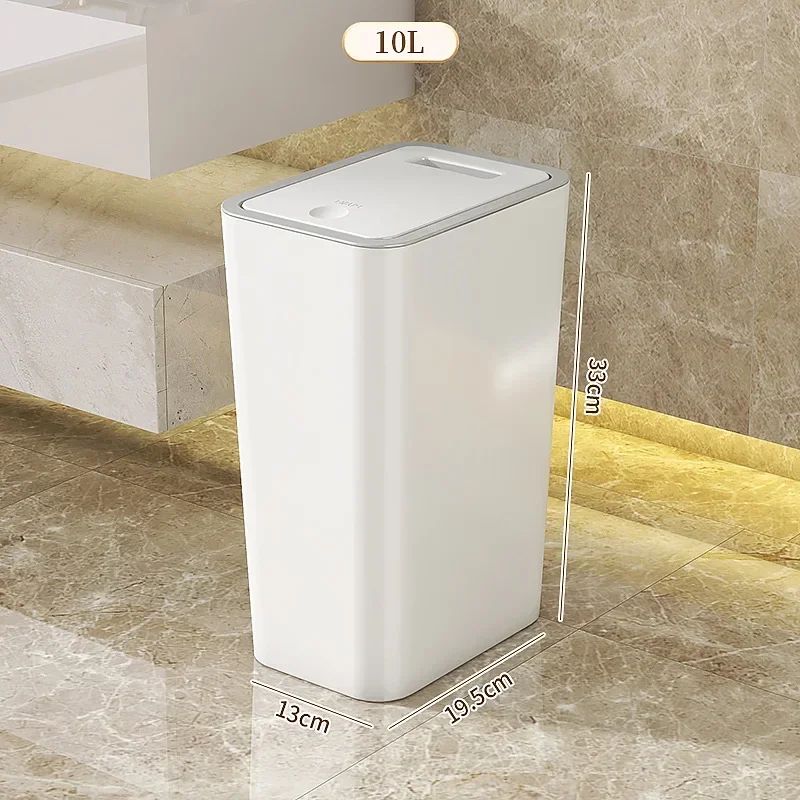 Odor Proof One Touch Trash Can Leakproof Space Saving Bathroom Kitchen Bin With Modern Durable Pl 7