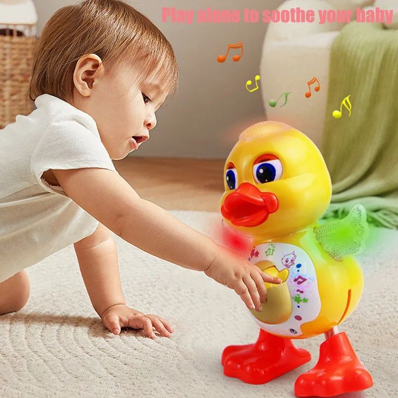 Electric Interactive Dancing Duck Toy With Music Flashing Lights Educational Musical Animal Toy F 1