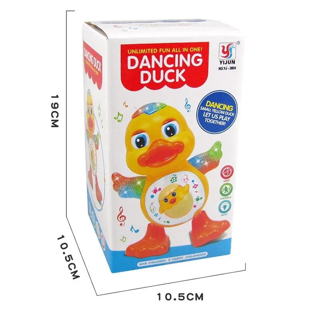 Electric Interactive Dancing Duck Toy With Music Flashing Lights Educational Musical Animal Toy F 6