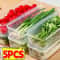 Airtight Refrigerator Storage Boxes With Lid Scallion Vegetable FreshKeeping Fridge Organizer 0
