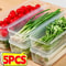 Airtight Refrigerator Storage Boxes With Lid Scallion Vegetable FreshKeeping Fridge Organizer 0