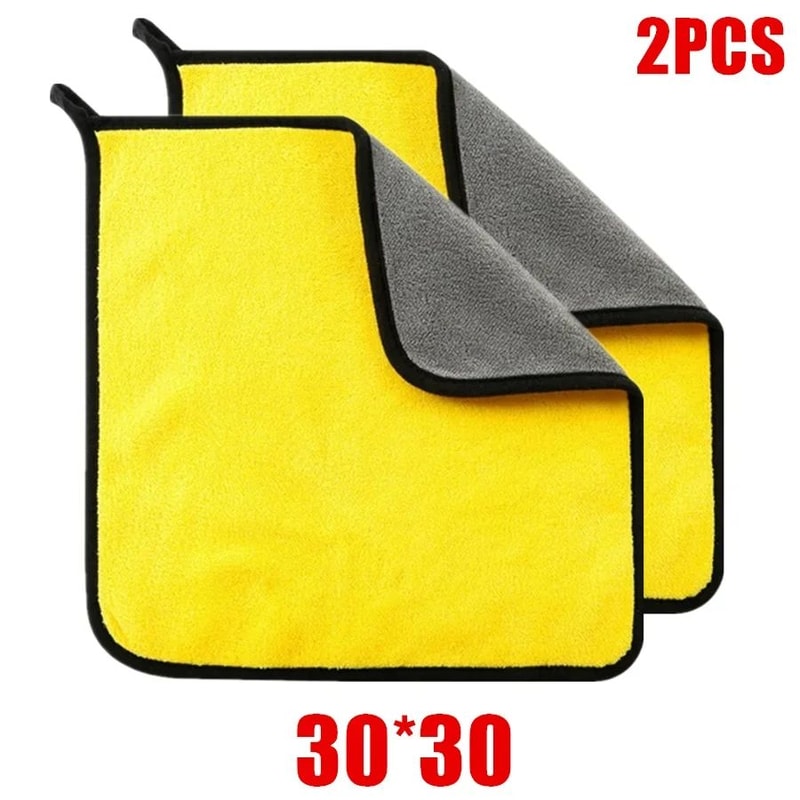 Premium Thick Microfiber Car Cleaning Towels Ultra Soft Scratch Free Double Layer Drying Cloths 12 7