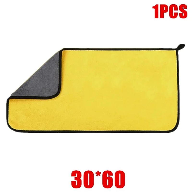 Premium Thick Microfiber Car Cleaning Towels Ultra Soft Scratch Free Double Layer Drying Cloths 12 9
