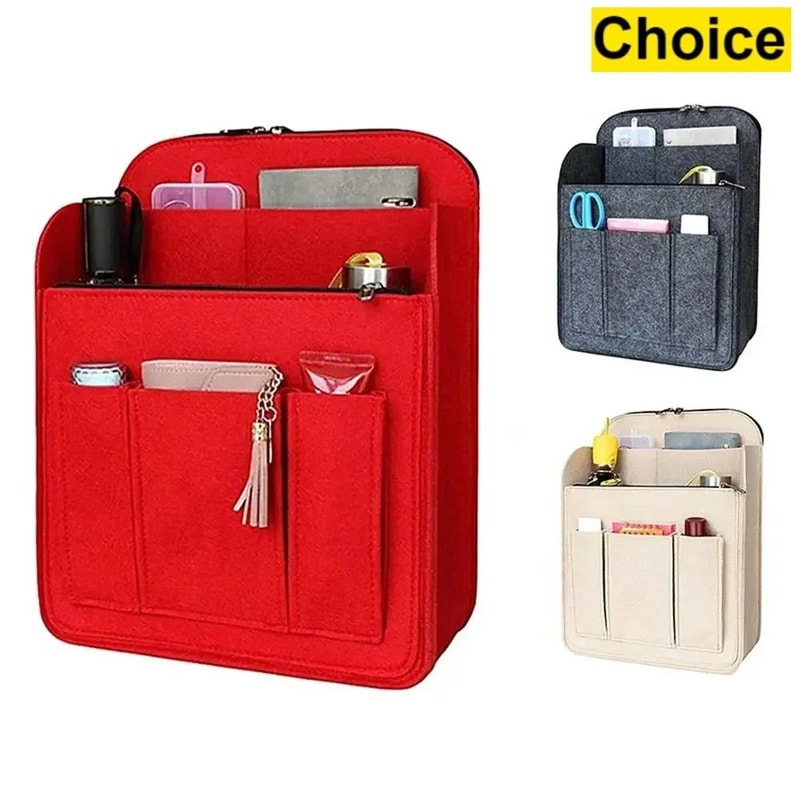 Longchamp Backpack Organizer Insert MultiPocket Felt Inner Bag Liner For Secure Storage Shape Pro 0