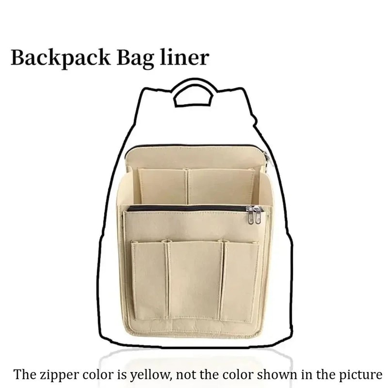 Longchamp Backpack Organizer Insert MultiPocket Felt Inner Bag Liner For Secure Storage Shape Pro 1