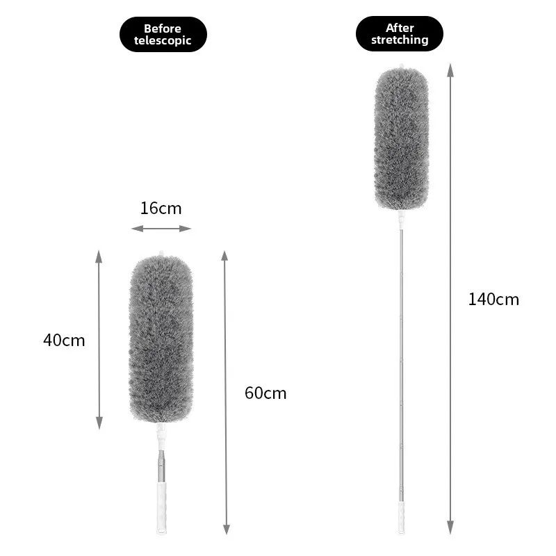Extendable Microfiber Duster With Telescopic Pole Retractable Washable Ceiling High Reach Dust Re 5