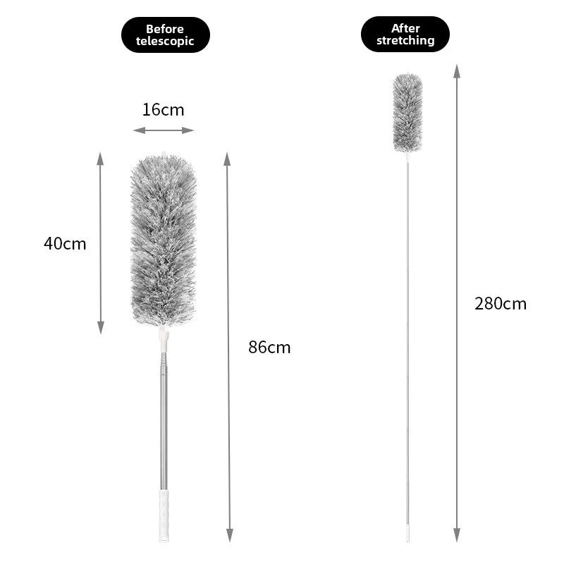 Extendable Microfiber Duster With Telescopic Pole Retractable Washable Ceiling High Reach Dust Re 13