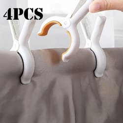 windproof beach towel clips 2/4 pcs per pack – heavy-duty plastic quilt & clothes hangers for drying and outdoor use