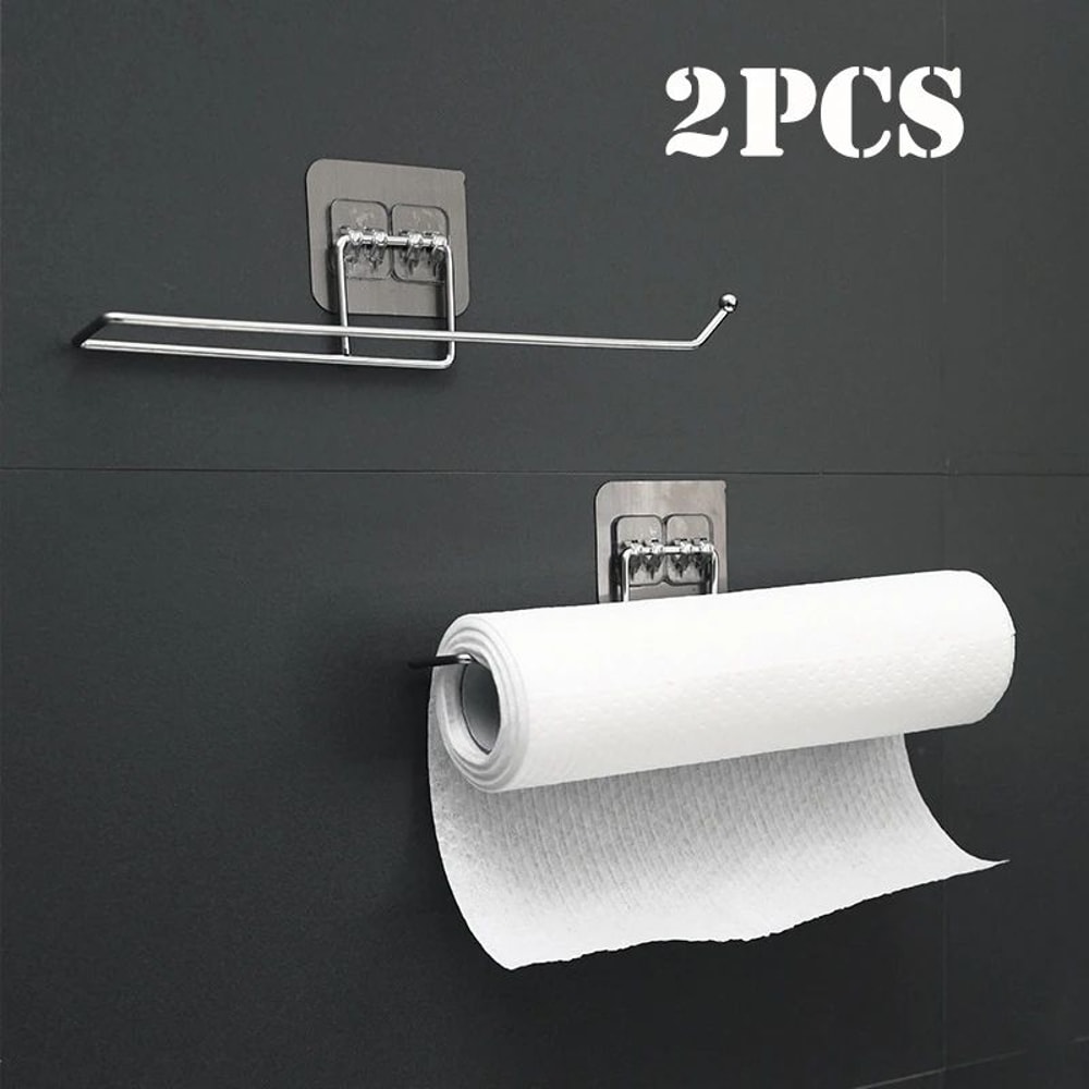Multi Purpose Bathroom Toilet Paper Holder Towel Rack Hanging Wall Mount Tissue Storage Stand For 1