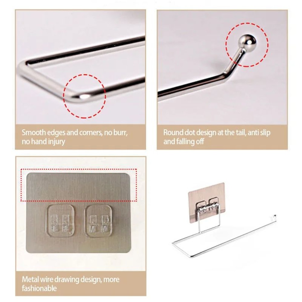 Multi Purpose Bathroom Toilet Paper Holder Towel Rack Hanging Wall Mount Tissue Storage Stand For 5