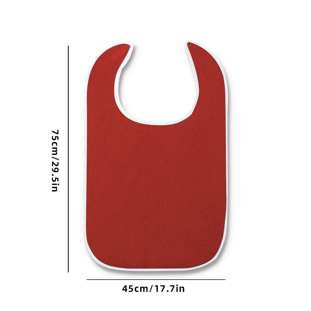 Adult Bibs For Elderly Adults Adjustable Machine Washable Eating Protectors With Towel Wipe 7