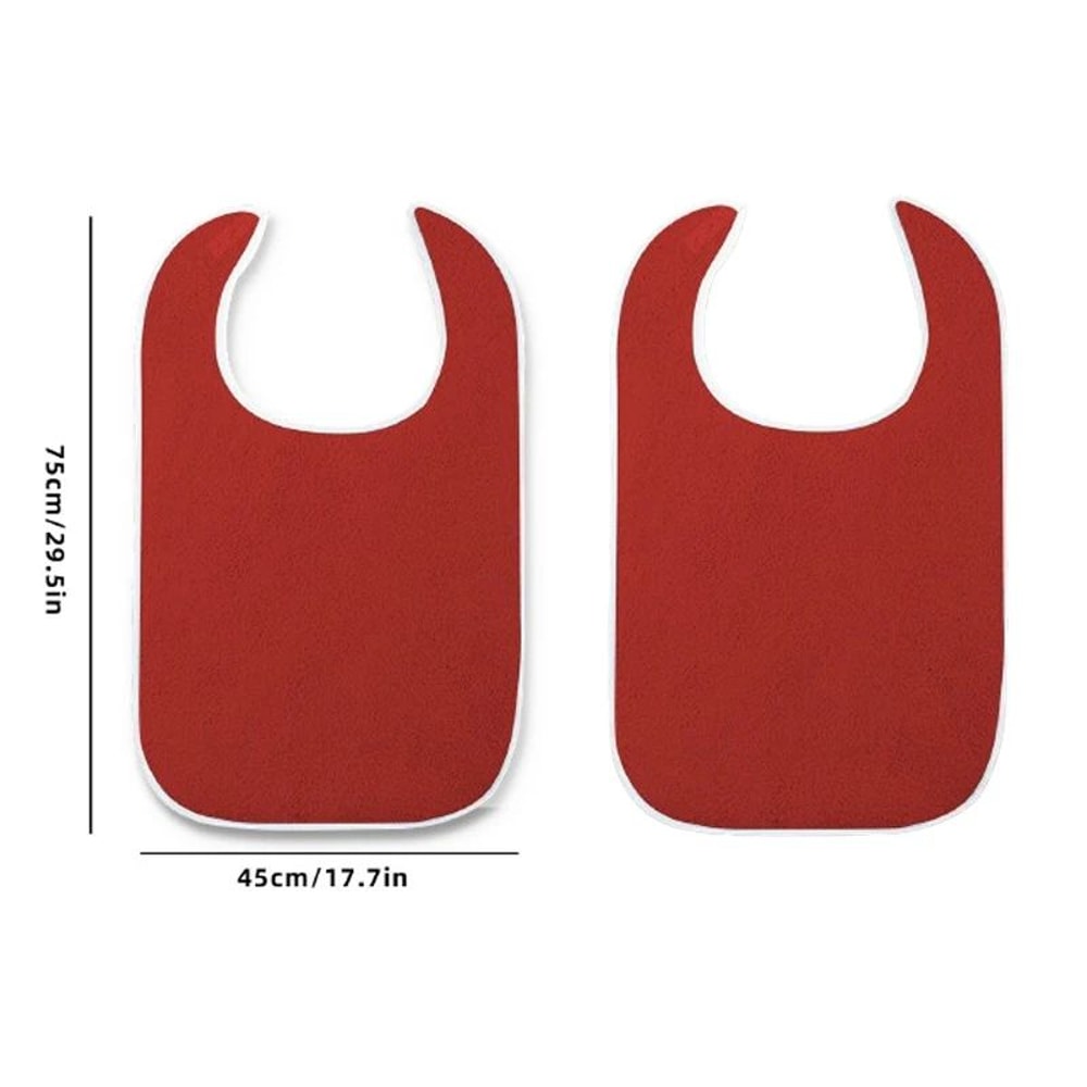Adult Bibs For Elderly Adults Adjustable Machine Washable Eating Protectors With Towel Wipe 10