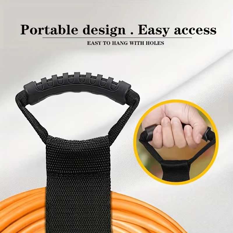 Extension Cord And Hose Storage Straps Heavy Duty Reusable Ties For Garage Garden And Pool Hoses 4