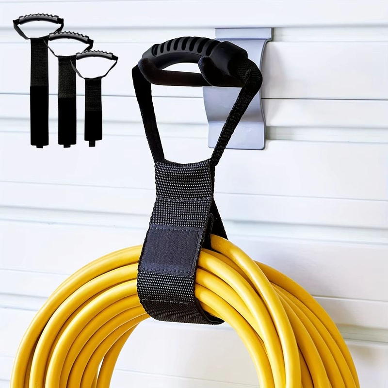Extension Cord And Hose Storage Straps Heavy Duty Reusable Ties For Garage Garden And Pool Hoses 0
