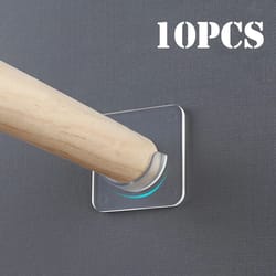 no drill curtain rod holders with strong adhesive – shower & tension rod brackets for bathroom & window