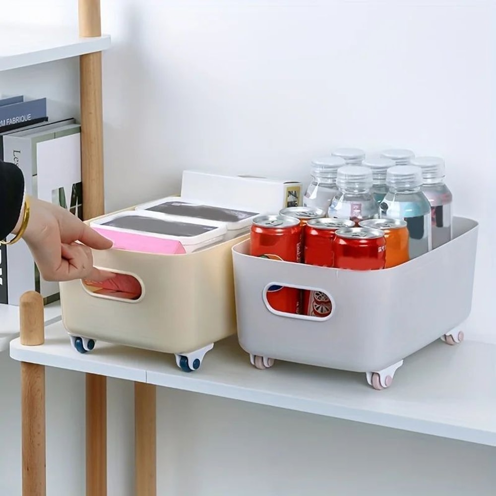 Self Adhesive Furniture Casters No Noise No Scratch Sliding Rollers For Storage Boxes Trash Cans 1