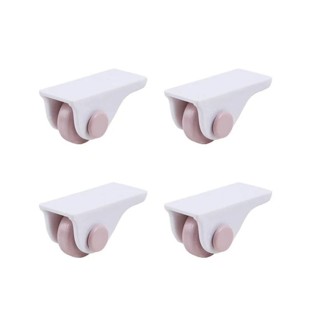 Self Adhesive Furniture Casters No Noise No Scratch Sliding Rollers For Storage Boxes Trash Cans 6