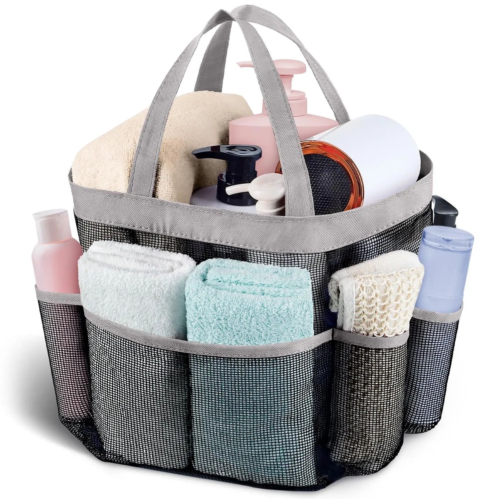 Hanging Mesh Shower Caddy Portable 8Pocket Dorm Shower Organizer For Bathroom Gym 7