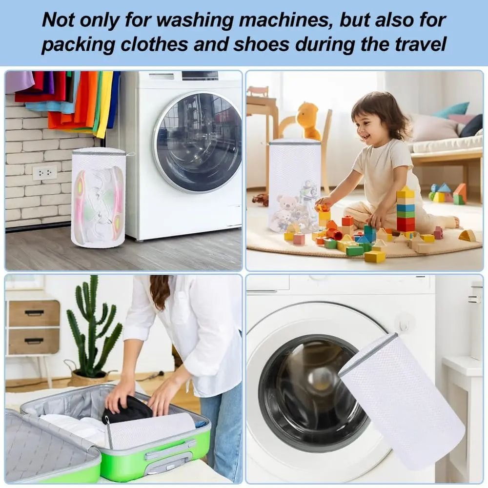Shoe Wash Bags Mesh Laundry Bags Large Washing Machine Bag With Hidden Zipper For Sneakers Bras D 5