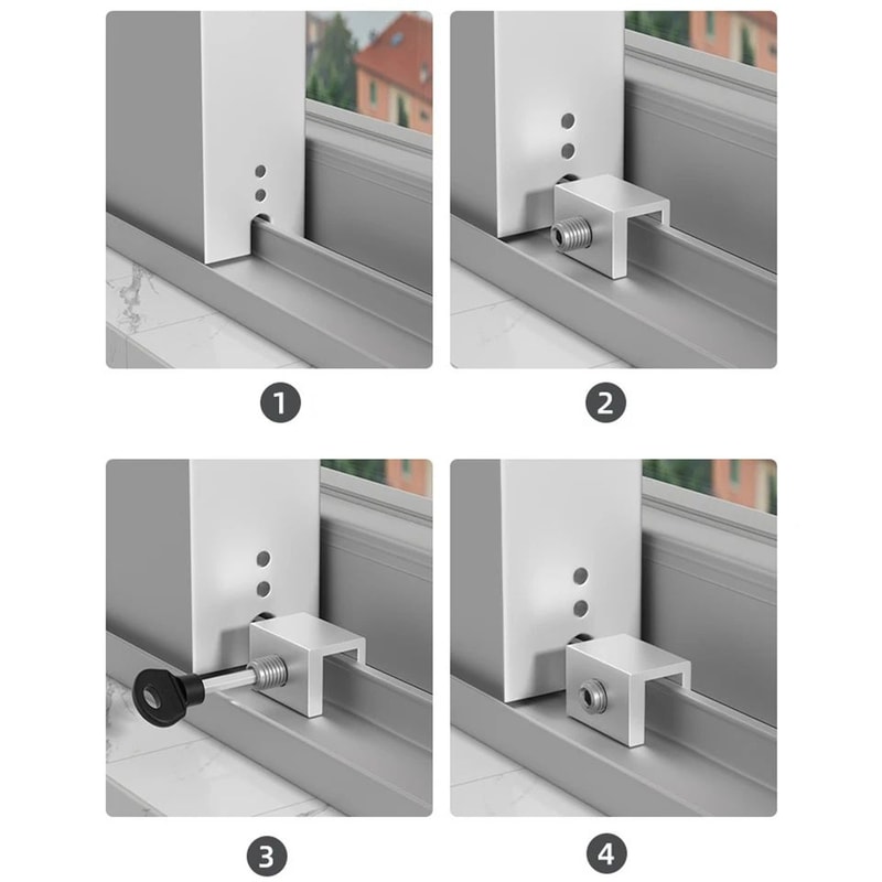 2 Pcs Adjustable Window Lock Stoppers No Drill Sliding Window Safety Locks For Kids Pets Anti The 2