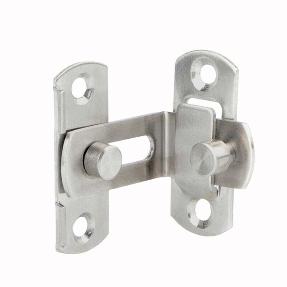 90 Stainless Steel Sliding Door Lock Right Angle Latch Bolt For Barn Doors Cabinets Closets 6