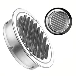round stainless steel air vent grille – exterior wall vent cover with insect protection