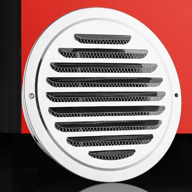 Round Stainless Steel Air Vent Grille Exterior Wall Vent Cover With Insect Protection 3