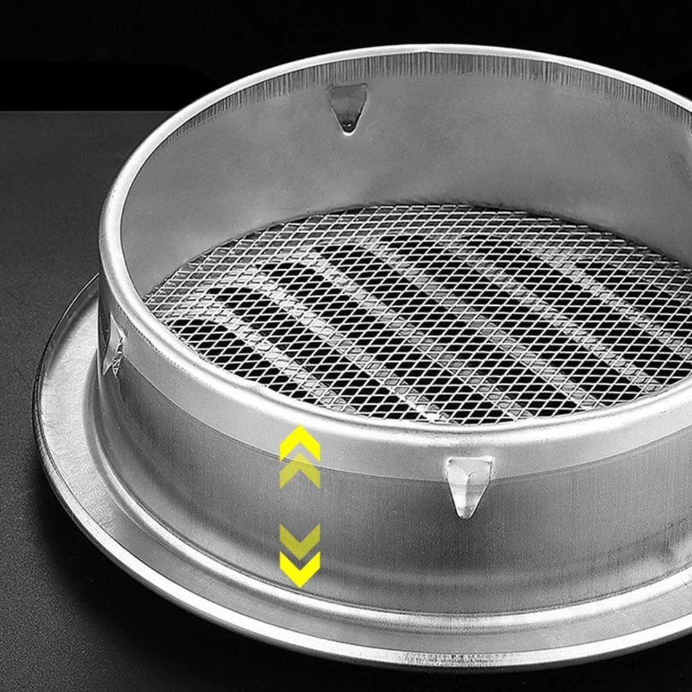 Round Stainless Steel Air Vent Grille Exterior Wall Vent Cover With Insect Protection 7