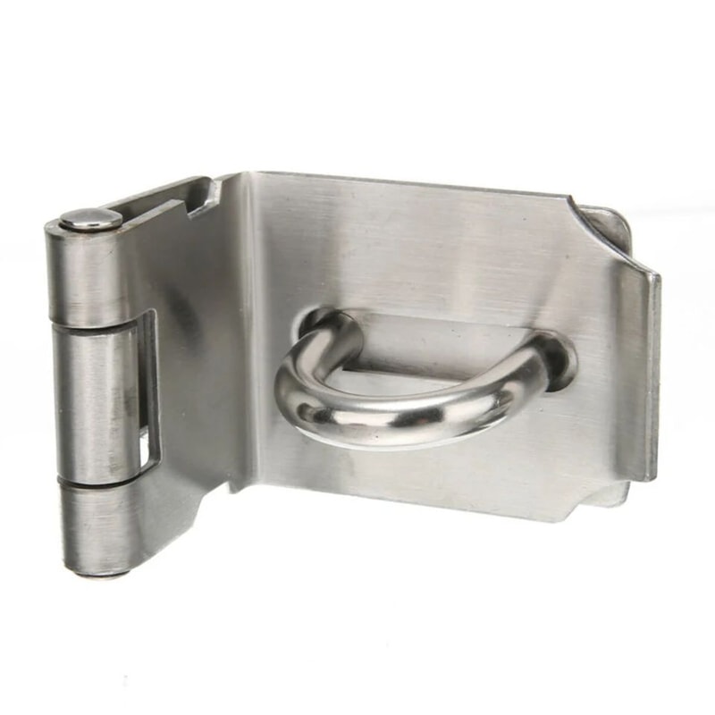 1 Pc Stainless Steel Padlock Hasp Staple 90 Degree Latch Secure Door Gate Shed Lock 2