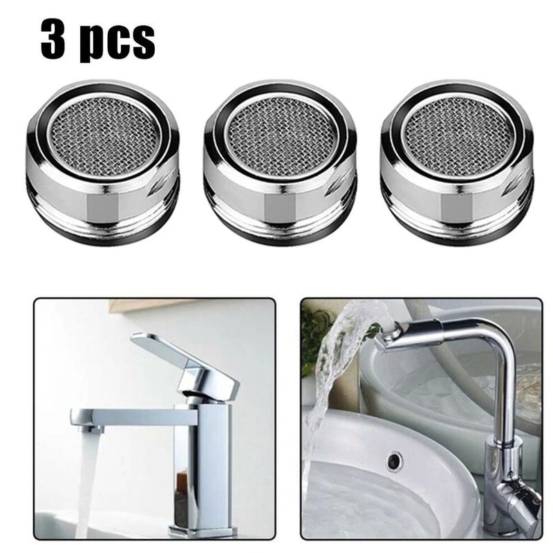 3 Pcs Brass Faucet Aerator 94 Inches WaterSaving Tap Bubbler With Replaceable Filter Nozzle 1