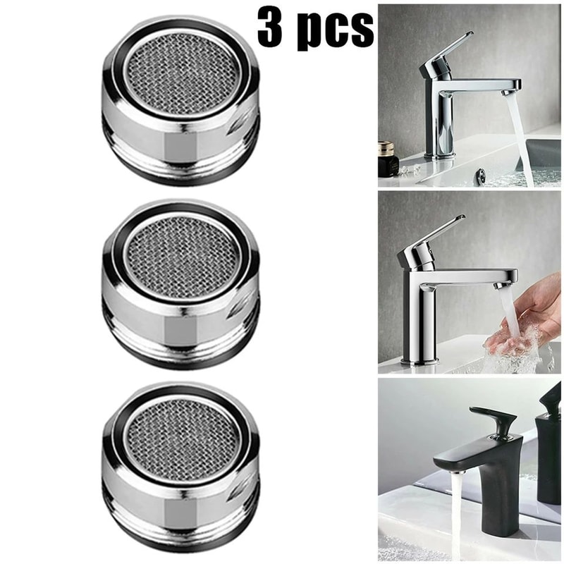 3 Pcs Brass Faucet Aerator 94 Inches WaterSaving Tap Bubbler With Replaceable Filter Nozzle 3