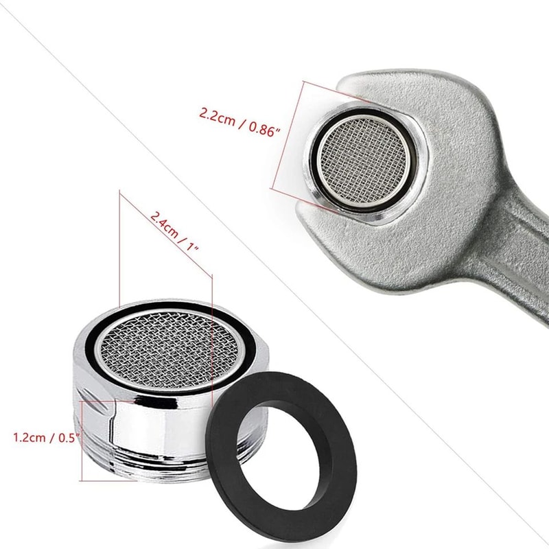 3 Pcs Brass Faucet Aerator 94 Inches WaterSaving Tap Bubbler With Replaceable Filter Nozzle 4