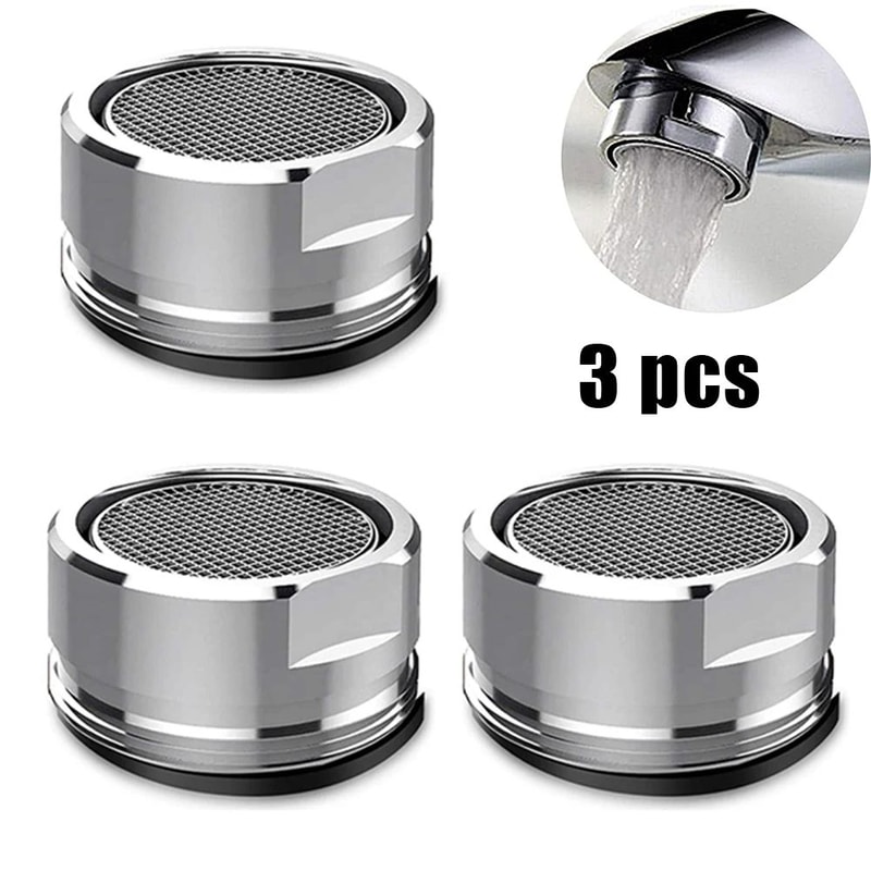 3 Pcs Brass Faucet Aerator 94 Inches WaterSaving Tap Bubbler With Replaceable Filter Nozzle 6