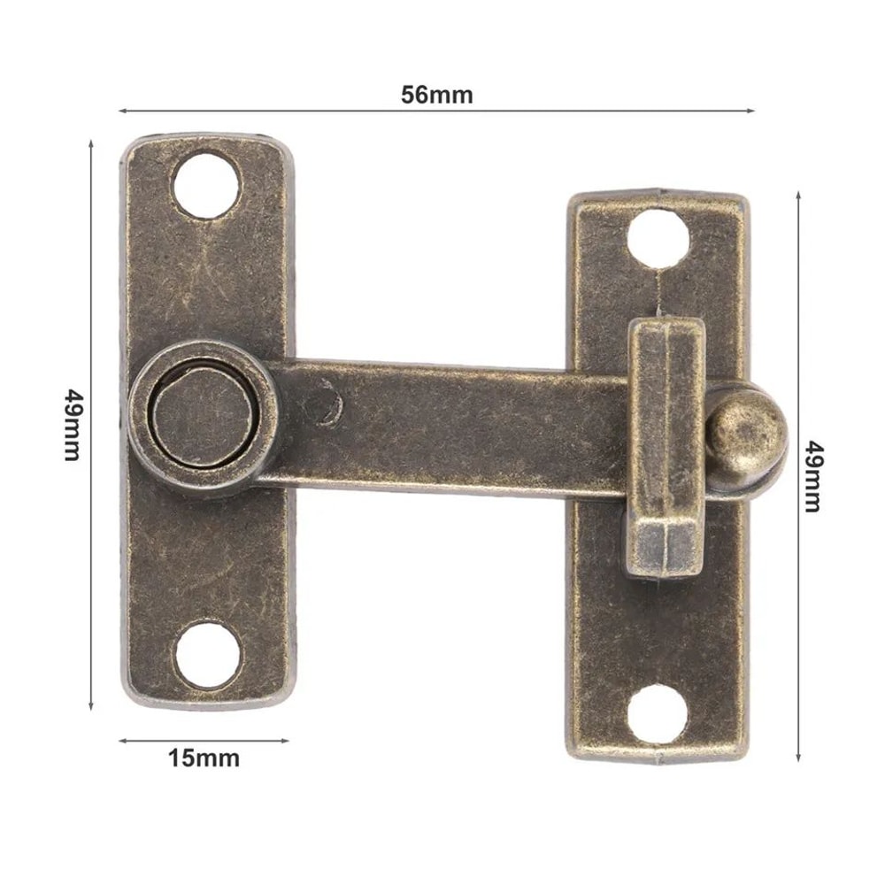 Bronze Sliding Door Lock Handle Metal Window Door Latch Guard Bolt With Screws 4
