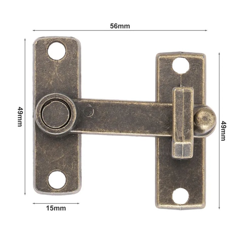 Bronze Sliding Door Lock Handle Metal Window Door Latch Guard Bolt With Screws 4