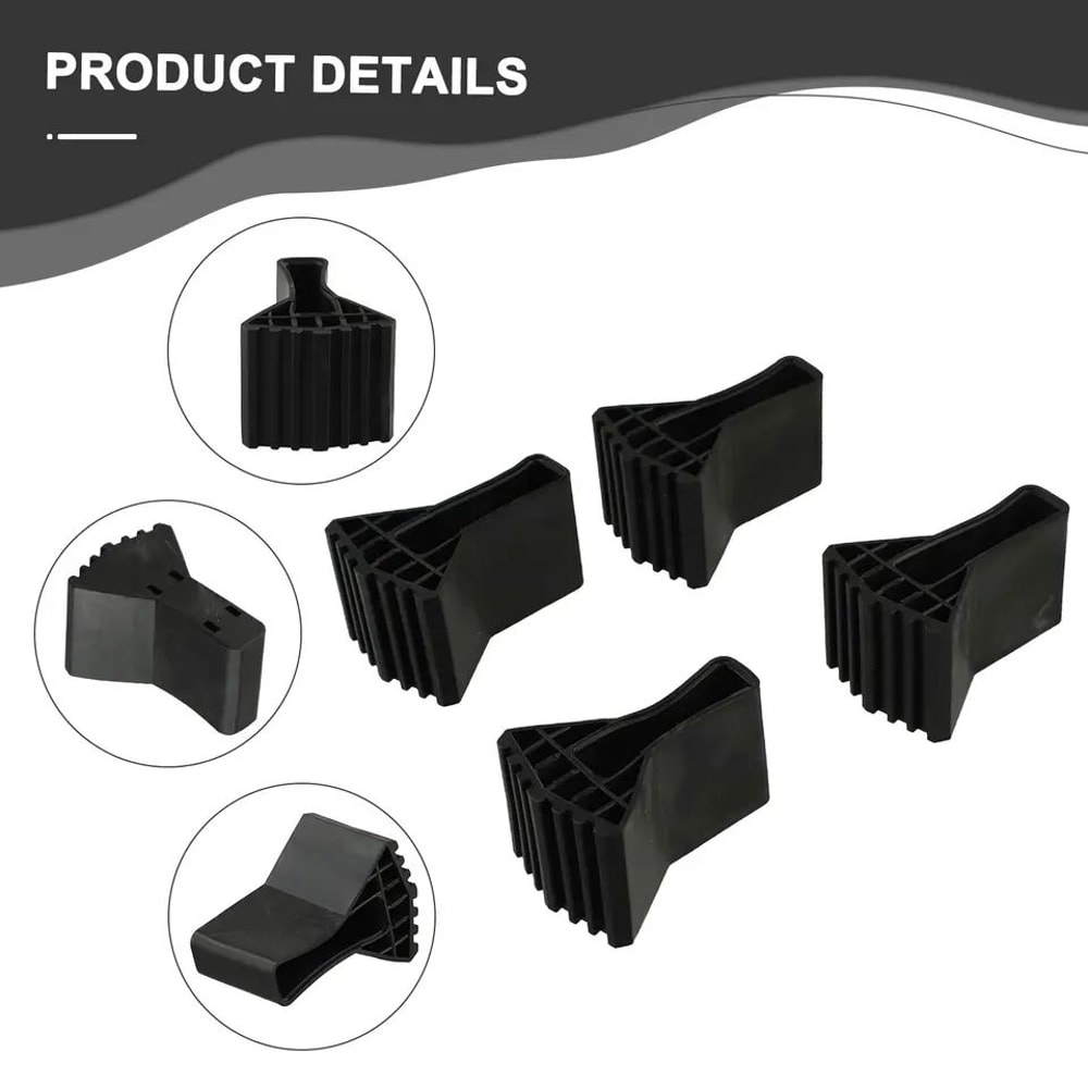 4 Pcs Non Slip Ladder Foot Pads Rubber Replacement Feet Covers For Ladder Chair Furniture Legs 1