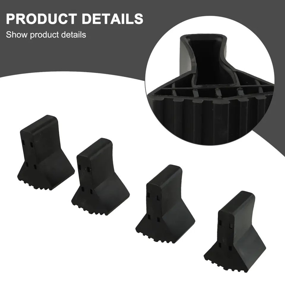 4 Pcs Non Slip Ladder Foot Pads Rubber Replacement Feet Covers For Ladder Chair Furniture Legs 2