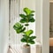 Artificial Ficus Tree Large Fake Rubber Plant Branch With Fiddle Leaves For Home Garden Decor 2