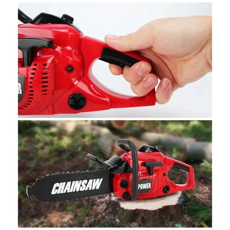 Kids Electric Toy Chainsaw Large Size Safe Pretend Play Tool For Children Realistic Sound Action 1