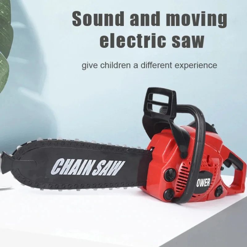 Kids Electric Toy Chainsaw Large Size Safe Pretend Play Tool For Children Realistic Sound Action 5