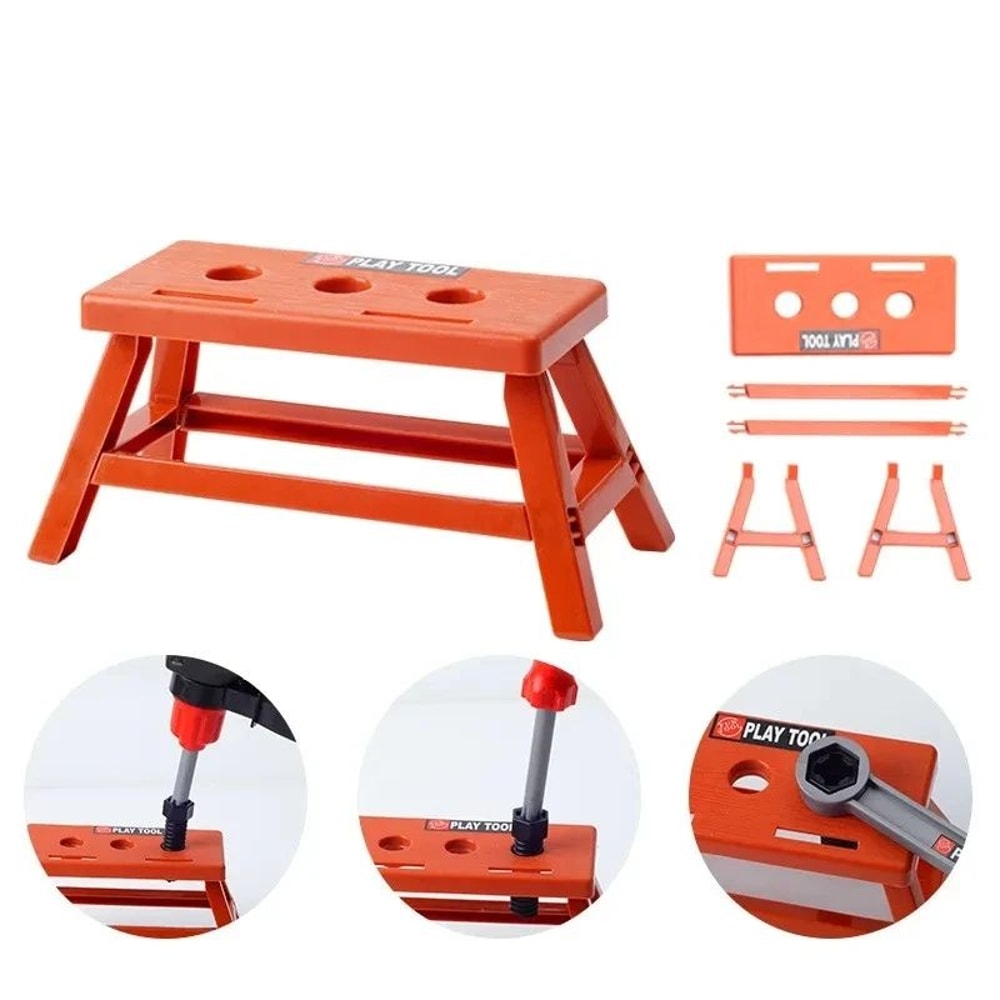 Kids Toy Tool Set With Electric Drill Engineer Pretend Play Repair Kit For Boys Kids 4