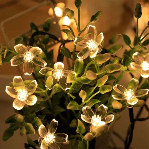 Solar LED Crystal Cherry Lights – Waterproof Outdoor Garden & Patio Decorative Lights